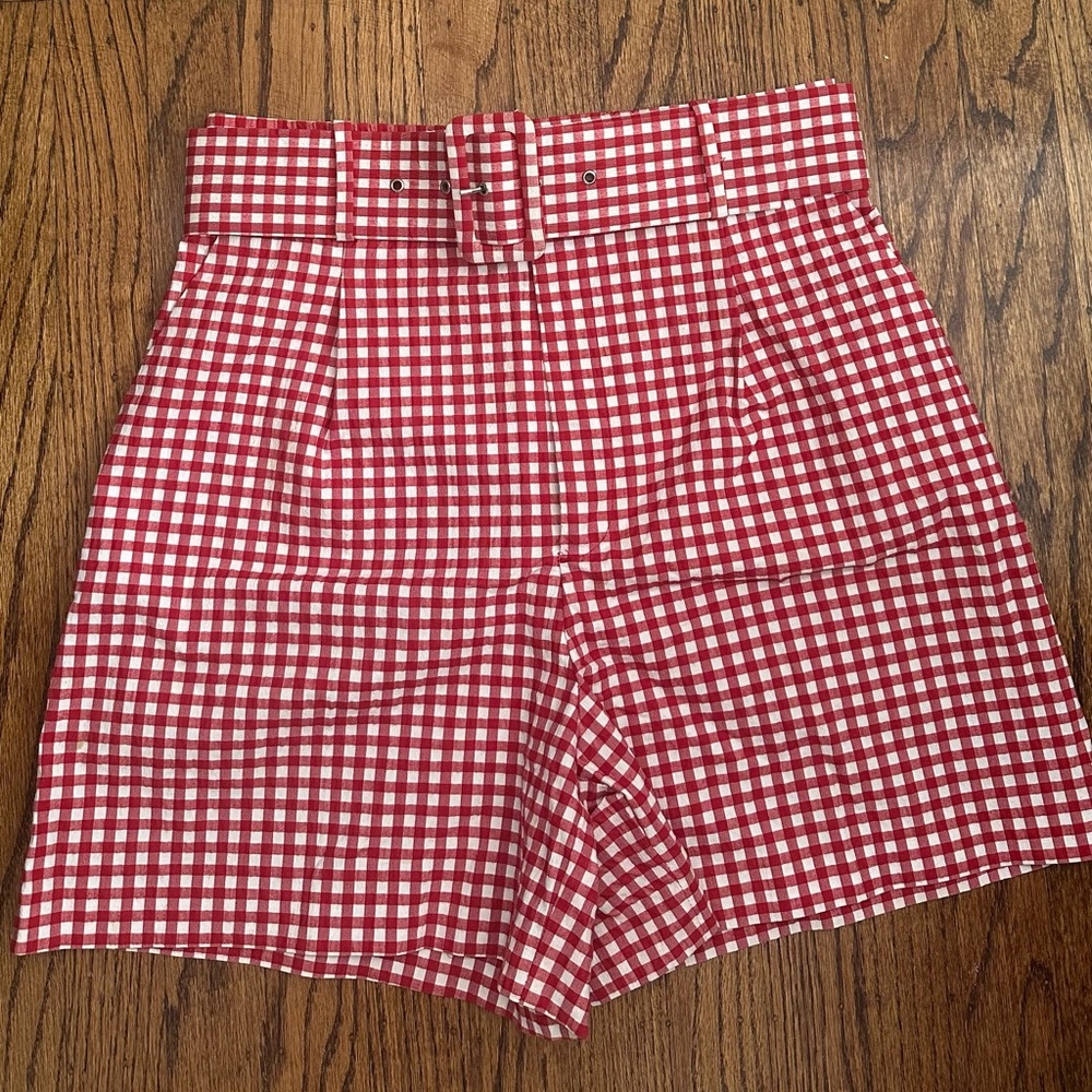 Red Gingham Women's Shorts